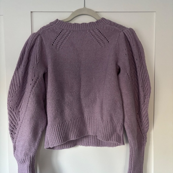 Anthropologie Lavender Balloon Sleeve Knit Sweater (XS) - Picture 2 of 4